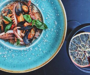 L'île d'Elbe restaurant de fruits de mer plat